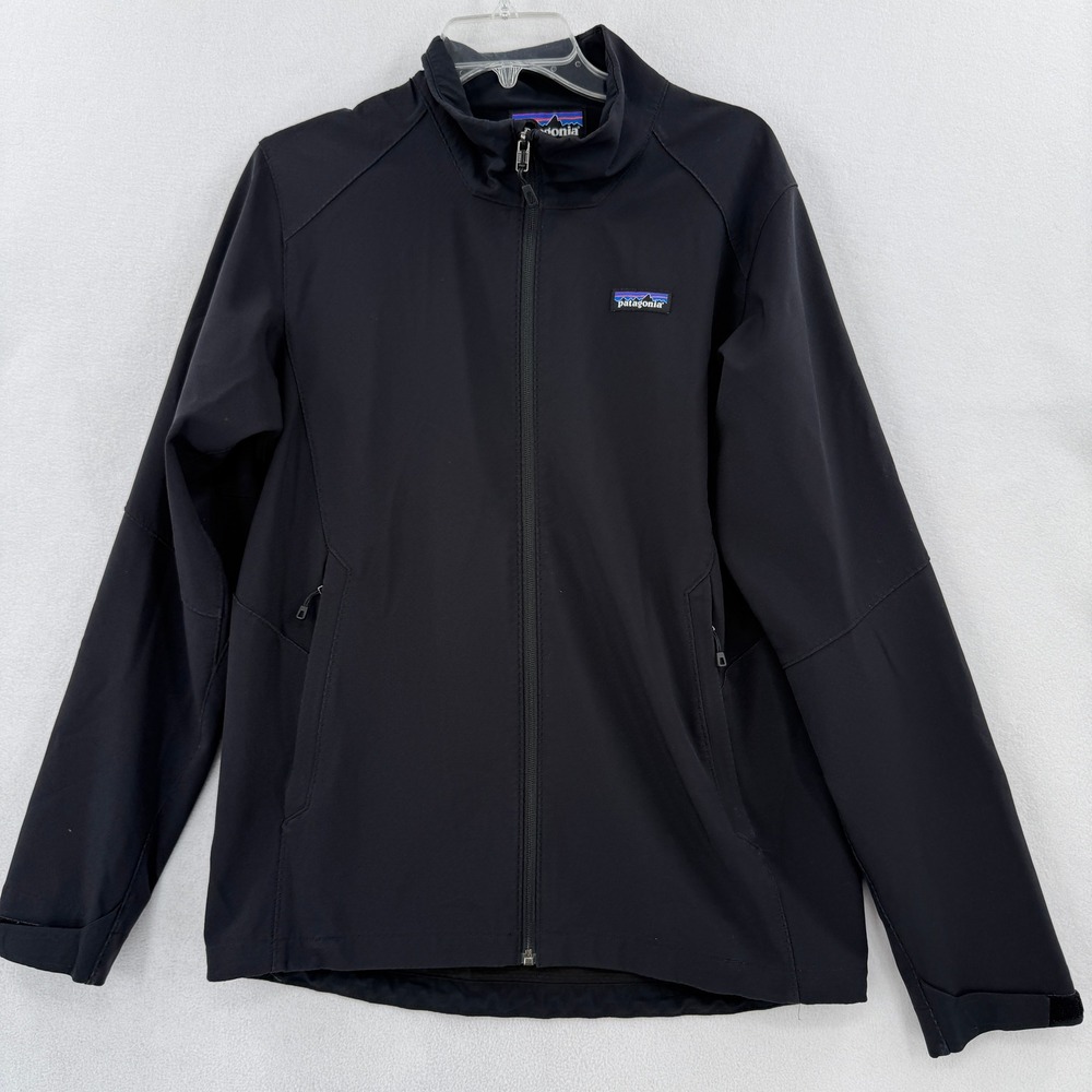 Patagonia Adze Jacket Mens Size M Black Softshell Full Zip 83525